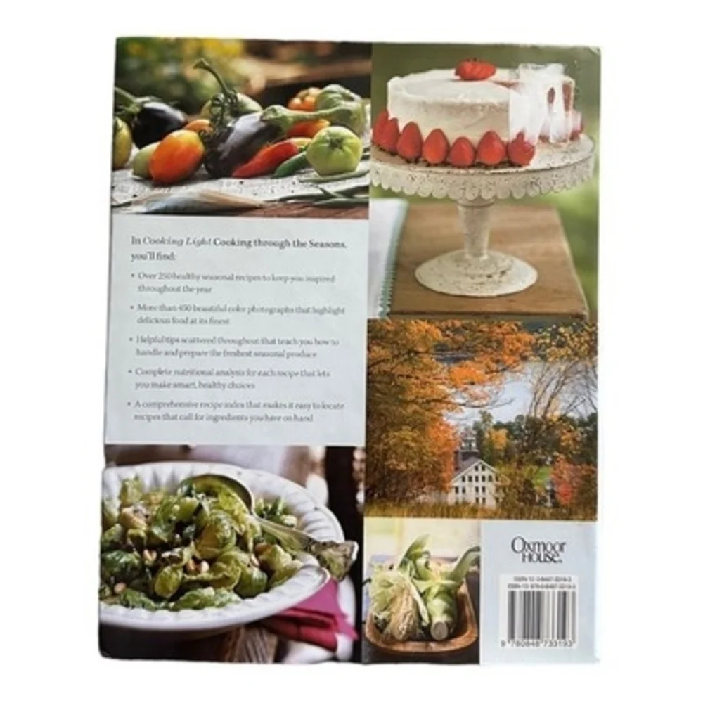 Cooking Light Cooking Through the Seasons Cookbook 400 Pages Seasonal Recipes VG - Picture 2 of 2